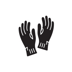 Obraz premium Gloves Minimalist Black Silhouette