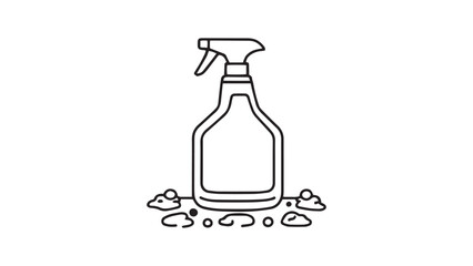 Floor cleaner line art