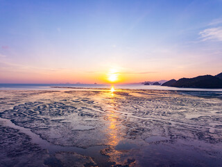 Amazing light sunset or sunrise sky landscape view,Beautiful nature colorful sky background