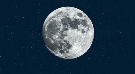 Obraz premium Stunning High-Resolution AI-Generated Full Moon Image
