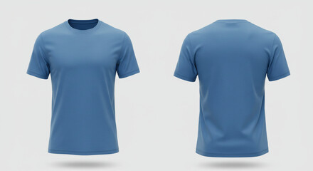 Naklejka premium Minimalist mockup of a t-shirt front and back with a light background