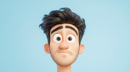 Confused Expression with Raised Eyebrow Close-Up Emotions Studio Setting Eye Level Person's Facial Reaction