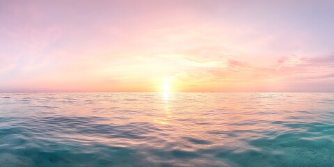 Obraz premium Vibrant sunset over calm ocean nature hdr 360 degree hdri experience