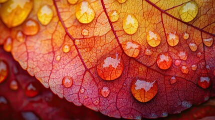 Obraz premium Fall leaves with vibrant colors, scattered patterns, and close-up details for seasonal designs, nature photography, and festive themes