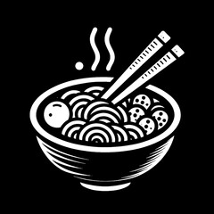 vector bowl of noodles