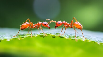 Ants Showcasing Teamwork and in Nature's Intricate Ecosystem