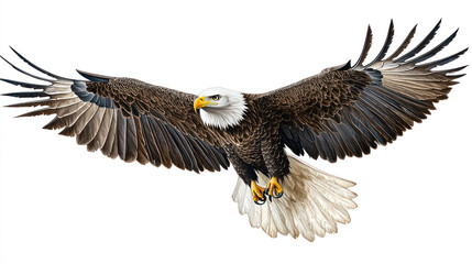 Obraz premium Majestic Bald Eagle in Flight