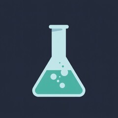 Minimalist Glass Flask Medical Vector Clipart Illustration Design For Medical Science Research 