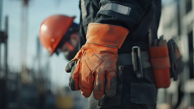 Construction Worker in Protective Gear