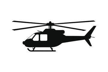 Military helicopter vector illustration on white background