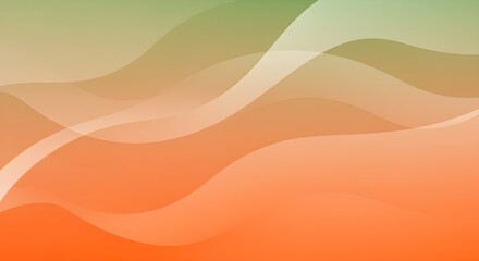 Fototapeta premium Soft Green and Orange Layers