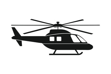 Military helicopter vector illustration on white background