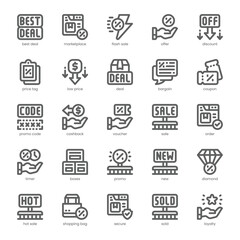 Best Deal Icon pack for your website, mobile, presentation, and logo design. Best Deal Icon outline design. Vector graphics illustration and editable stroke.