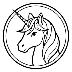 unicorn head silhouette