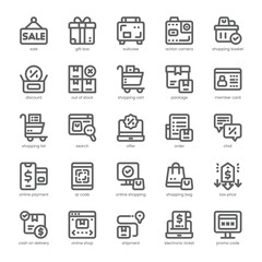Flash Sale Icon pack for your website, mobile, presentation, and logo design. Flash Sale Icon outline design. Vector graphics illustration and editable stroke.