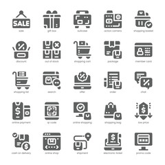 Flash Sale Icon pack for your website, mobile, presentation, and logo design. Flash Sale Icon solid design. Vector graphics illustration and editable stroke.