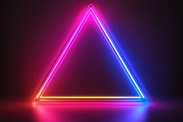 Neon triangle light abstract