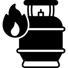 Methane glyph icon