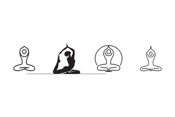 Stylish Line Art Yoga Poses for Women