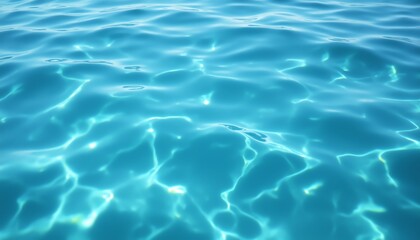 Obraz premium Clear turquoise water surface with gentle ripples.