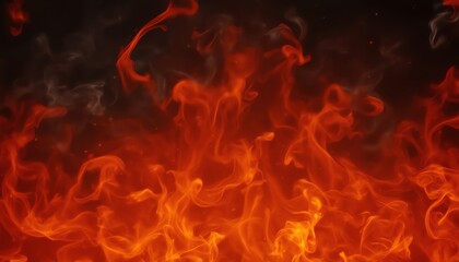 Fototapeta premium Dynamic red flames creating an intense visual.