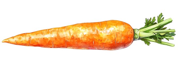 Fresh orange carrot, white background