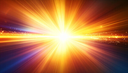 Obraz premium Abstract Radiant Burst: A captivating abstract image featuring an explosion of light and energy, with vivid colors.