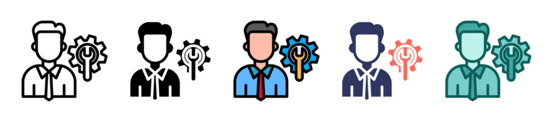 Technical Expert multiple icon