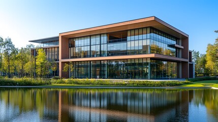 Obraz premium university building with modern architecture,