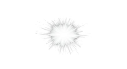 White cracked explosion effect in comic style isolated on white background, perfect for impact visuals, dynamic action scenes, video game elements, and dramatic comic illustrations