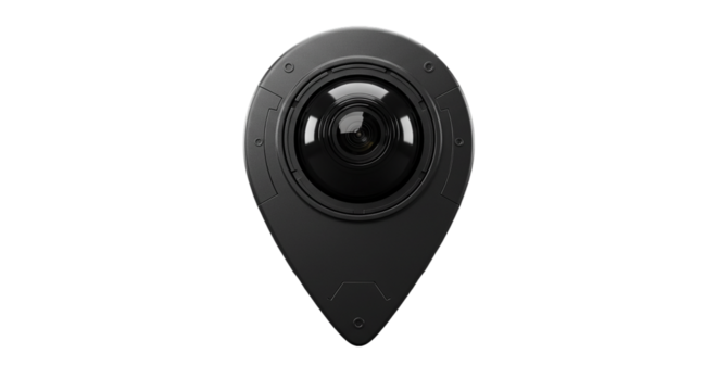 3D glossy black map pin icon isolated on white background, ideal for navigation apps, travel guides, location-based services, route planners, and digital map interface elements