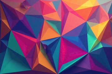 Obraz premium Repeating triangles form a colorful geometric design , simple, art