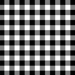 Black and White gingham check seamless pattern design
