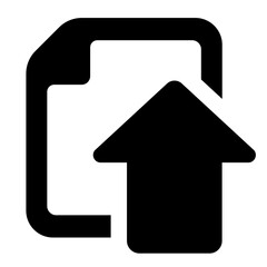 An Icon Representing the Uploading of Documents to Cloud-Based Systems.
