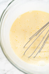 Whisking Delight - Bundt Cake Batter Preparation Begins