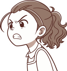 vector illustration of a girl