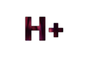 Transhumanist H, symbol, represents the movement, believes, improves human condition through technology and science