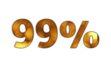 Ninety-Nine Percent Gold Foil Style, Symbol of Achievement and Excellence