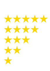 Five Star Rating Concept with Yellow Stars, Customer Feedback, Top Quality Review, Performance Evaluation, and Rating Symbols 