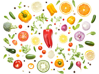 Obraz premium Spicy Aji Pepper Vegetables Display