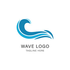 Wave Logo Graphic Design Vector