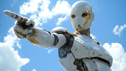 Naklejka premium Advanced Robotics: A Futuristic Vision of Artificial Intelligence