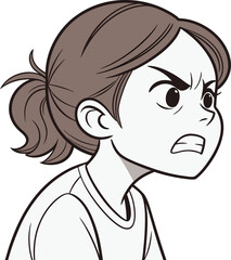 vector illustration of a young woman