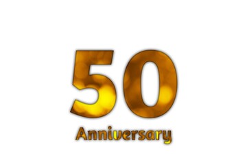 Golden Jubilee Celebration Elegant Design with Number 50 and Anniversary Text