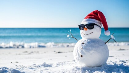 snowman on the beach