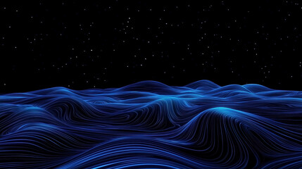 blue fluid data terrain