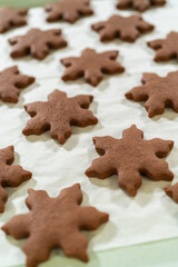 Chocolate Ginger Sugar Cookies in Snowflake Shapes A Festive Treat