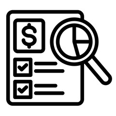 Budget Review  Icon Element For Design	