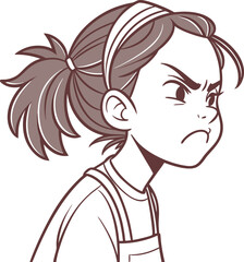 vector illustration of a girl