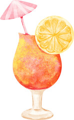 watercolor cocktail
